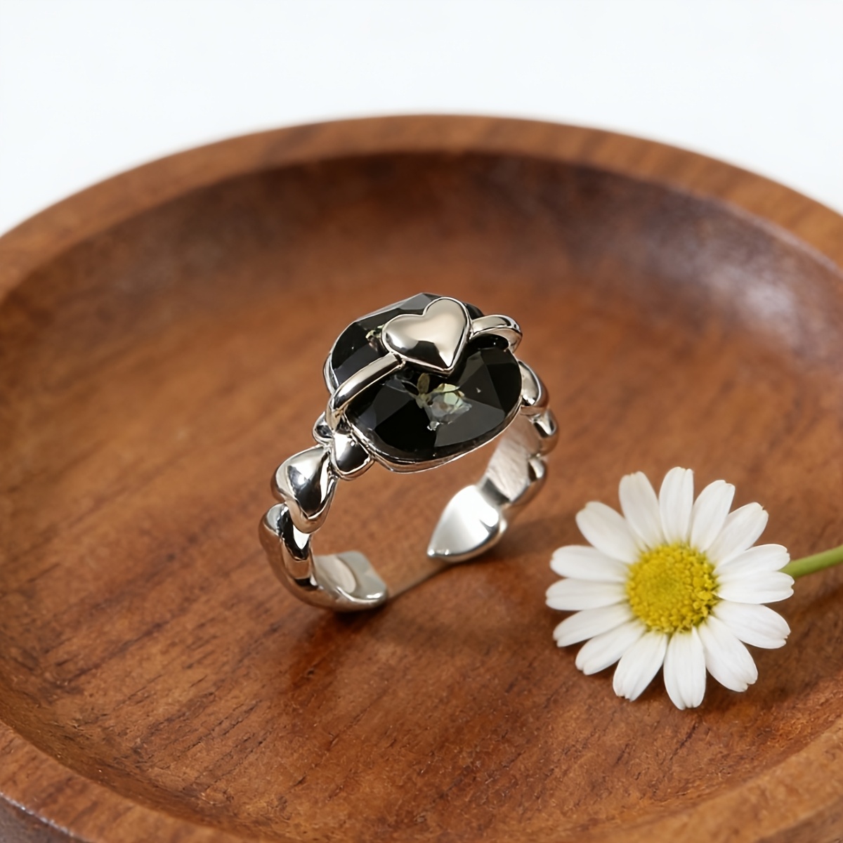 Unisex Adjustable Copper Leopard Tail Ring with Synthetic Zirconia